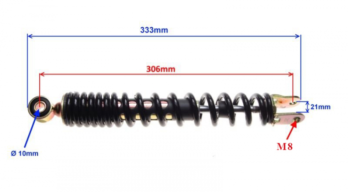 Amortizor spate moto/scuter 33cm [2]