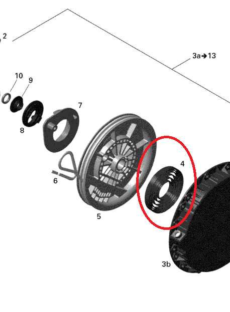 Arc revenire cuplaj pornire Ski-DOO Summit X 800RETEC XM-145