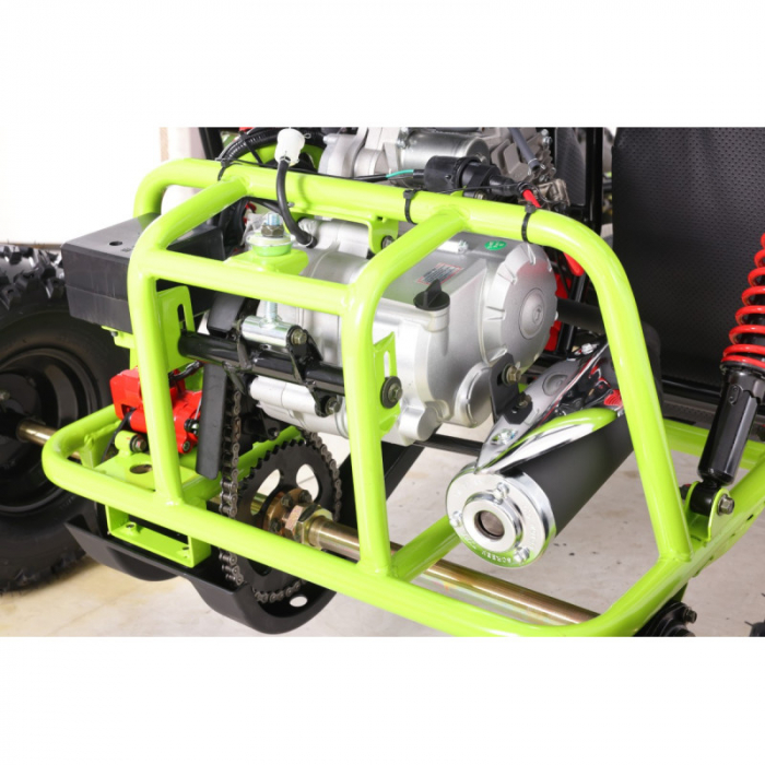 Asix Buggy 125cc, roti 7 inch, 3+1 viteze, culoare lime/negru [24]