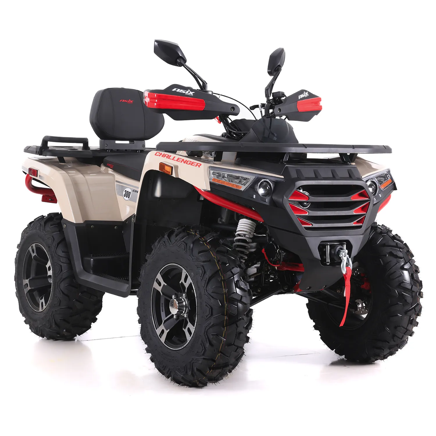 ATV Asix Challenger 300cc, roti 12 inch, 2+1 viteze, culoare crem/rosu, inregistrabil T3B [6]