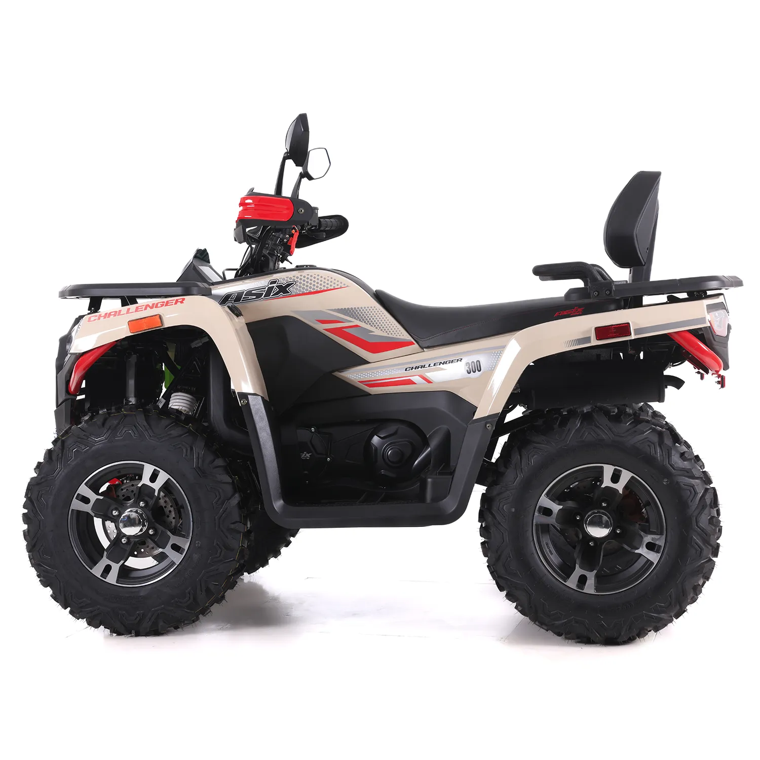 ATV Asix Challenger 300cc, roti 12 inch, 2+1 viteze, culoare crem/rosu, inregistrabil T3B [2]