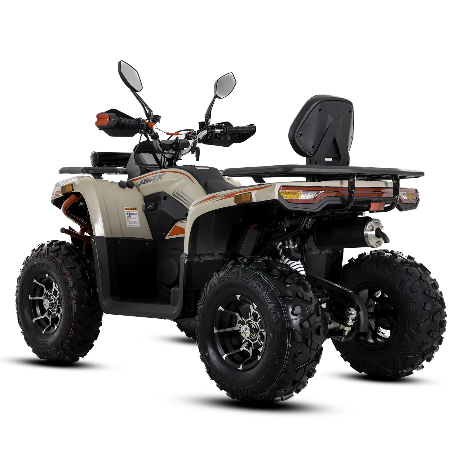 ATV Asix Challenger T3B 250cc, roti 10 inch, 1+1 viteze, cu injectie, culoare crem/rosu [4]