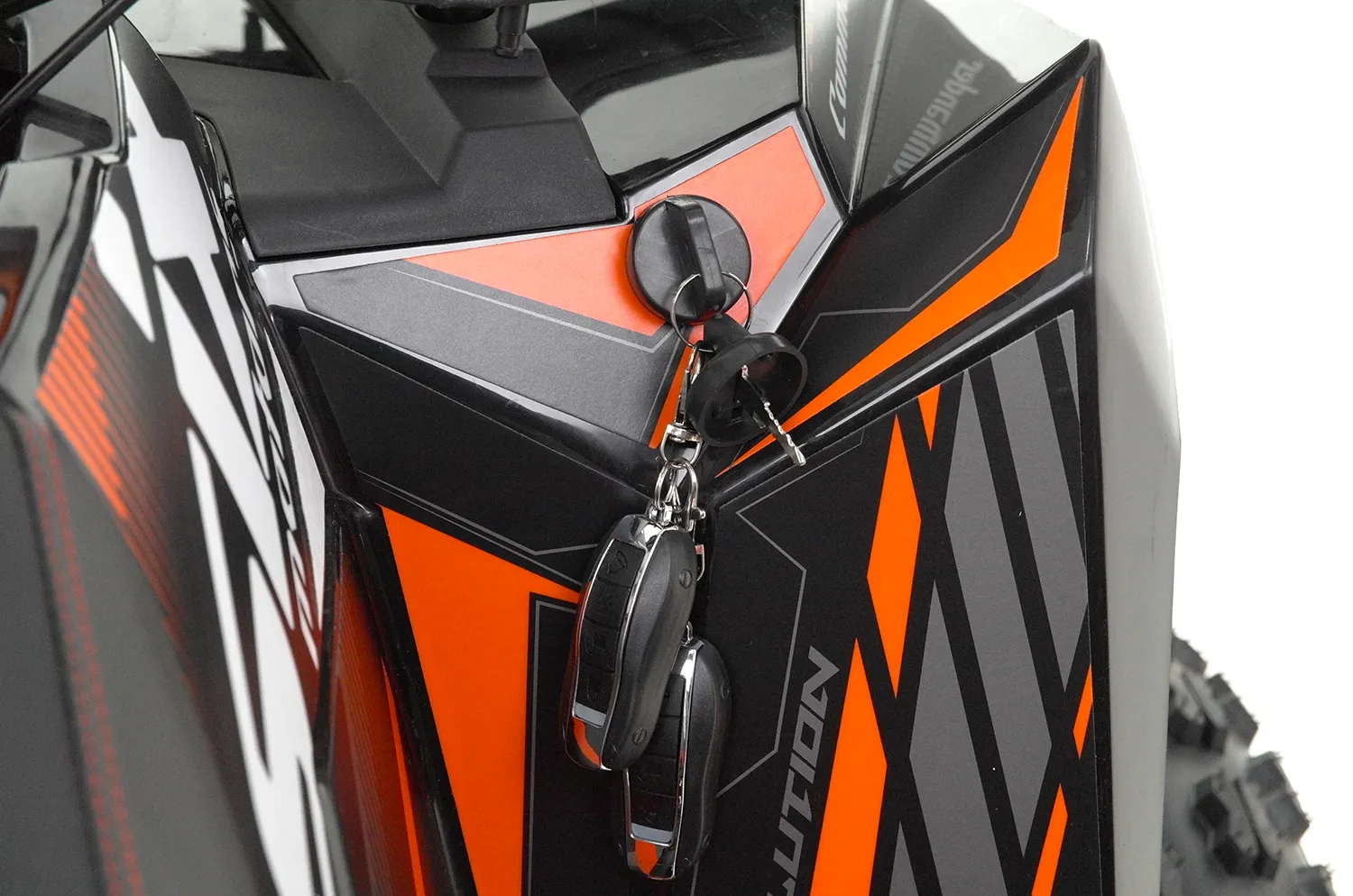 ATV Asix Comander 125cc, roti 8", 1+1 viteze, culoare negru/portocaliu [17]