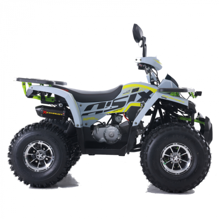 ATV Asix Fourcraft 125cc, A1, roti 8", jante din aluminiu, 3+1 viteze, culoare gri/lime [2]