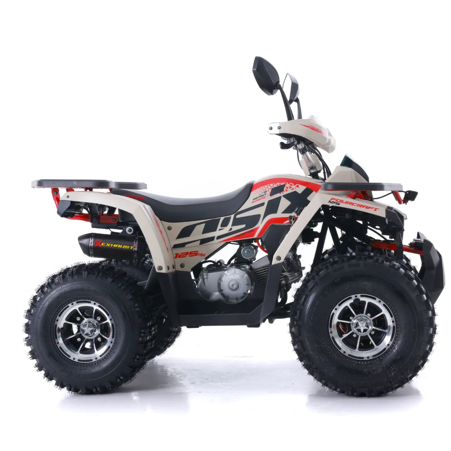 ATV Asix Fourcraft 125cc, A1, roti 8", jante din aluminiu, 1+1 viteze, culoare rosu/nisipiu [5]