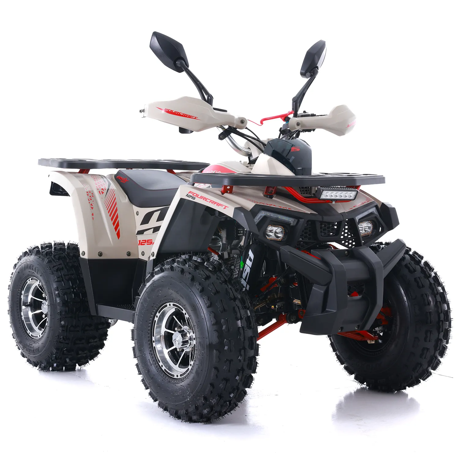 ATV Asix Fourcraft 125cc, A1, roti 8", jante din aluminiu, 1+1 viteze, culoare rosu/nisipiu [6]