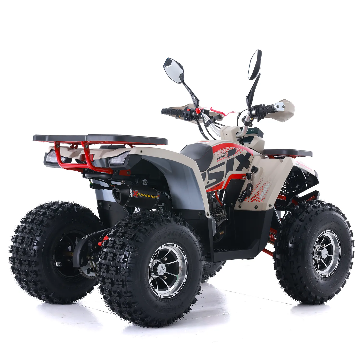 ATV Asix Fourcraft 125cc, A1, roti 8", jante din aluminiu, 1+1 viteze, culoare rosu/nisipiu [4]