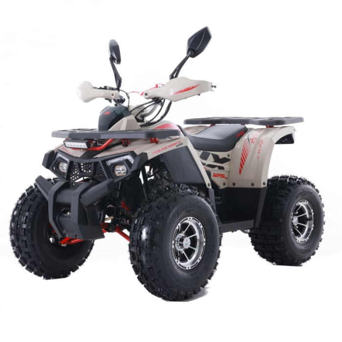 ATV Asix Fourcraft 125cc, A1, roti 8  , jante din aluminiu, 3+1 viteze, culoare rosu nisipiu