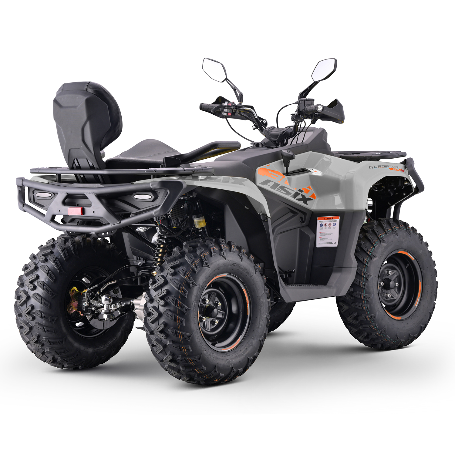 ATV Asix Gladiator 300cc, roti 12 inch, culoare gri/portocaliu, neinregistrabil [4]