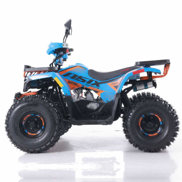 Atv Asix Hunter 125cc, roti 8 inch, 1+1 viteze, culoare albastru/portocaliu [2]