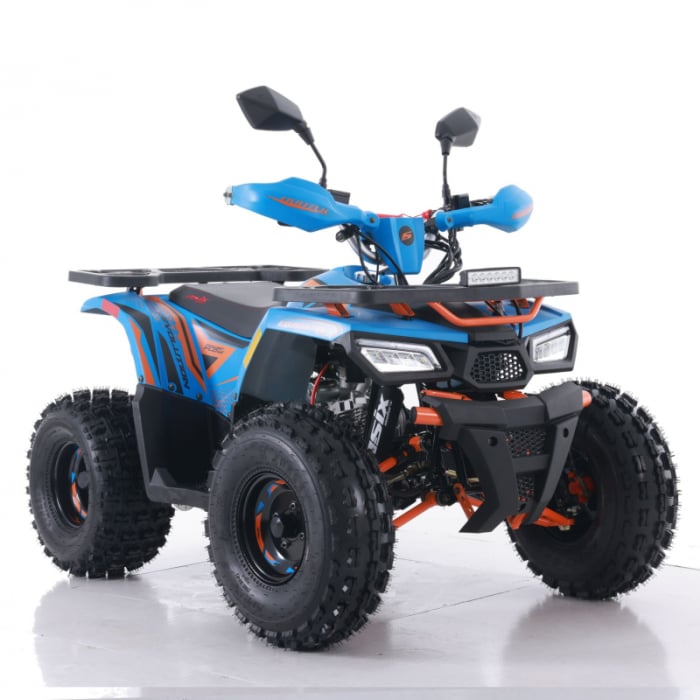 Atv Asix Hunter 125cc, roti 8 inch, 1+1 viteze, culoare albastru portocaliu