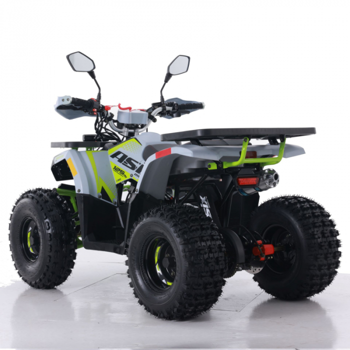 Atv Asix Hunter 125cc, roti 8 inch, 1+1 viteze, culoare gri/lime [3]