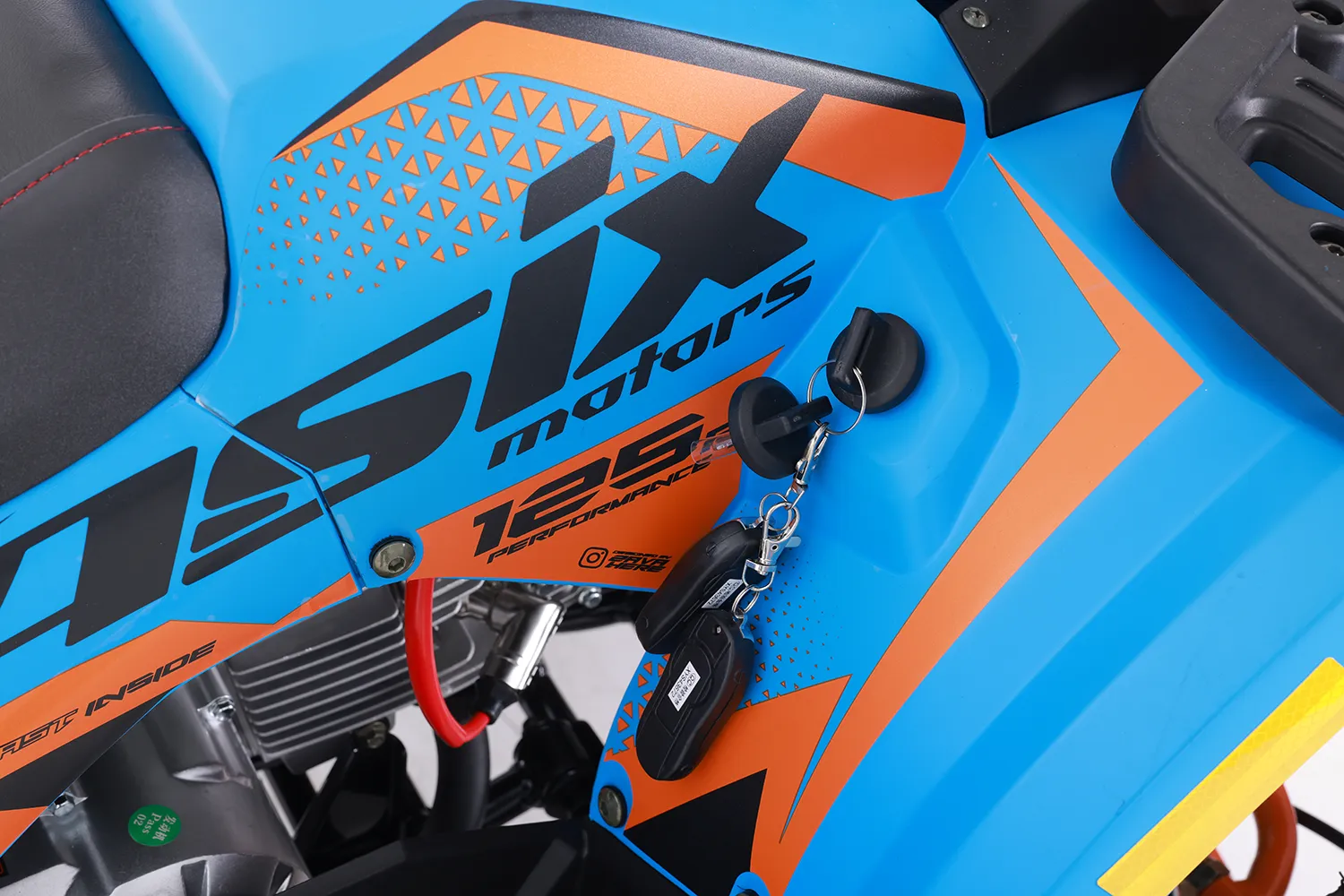 Atv Asix Hunter 125cc, roti 8 inch, 1+1 viteze, culoare rosu/nisipiu [19]