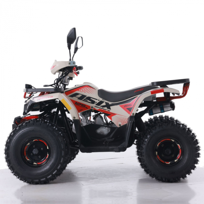Atv Asix Hunter 125cc, roti 8 inch, 1+1 viteze, culoare rosu/nisipiu [2]