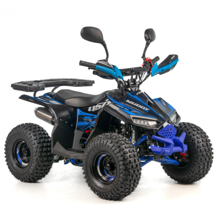 Atv copii Asix Muddy A2 110cc, roti 7 inch, 1+1 viteze, culoare negru/albastru [6]