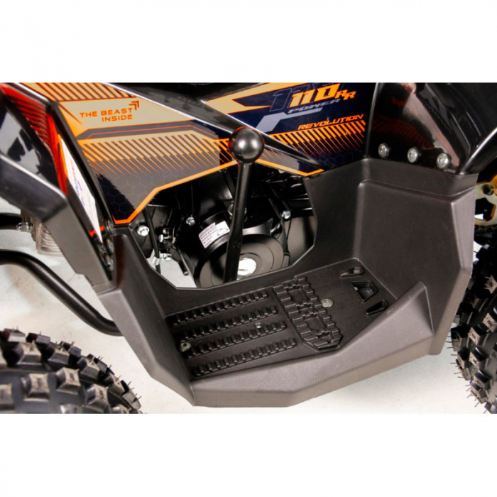 Atv copii Asix Muddy A2 110cc, roti 7 inch, 1+1 viteze, culoare negru/portocaliu [15]