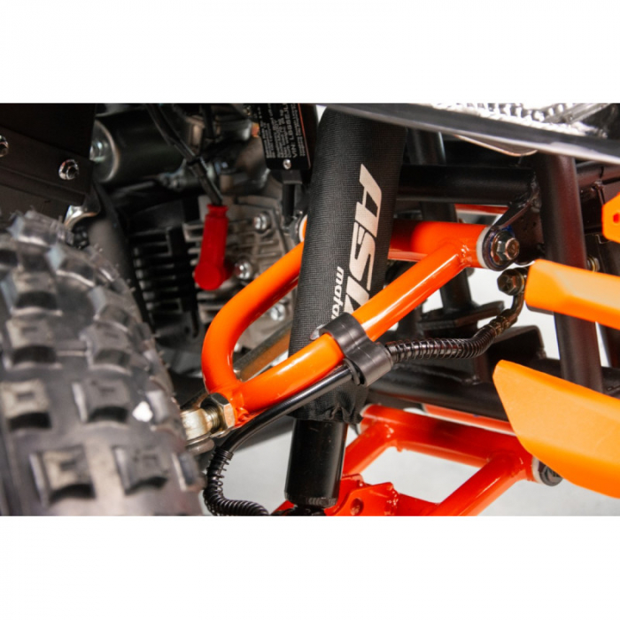 Atv copii Asix Muddy A2 110cc, roti 7 inch, 1+1 viteze, culoare negru/portocaliu [8]