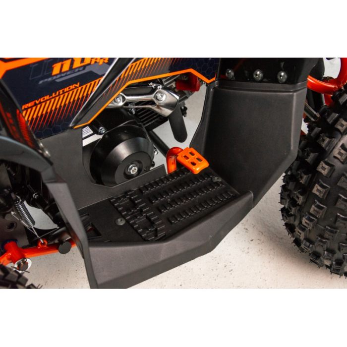 Atv copii Asix Muddy A2 110cc, roti 7 inch, 1+1 viteze, culoare negru/portocaliu [16]