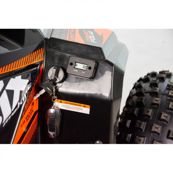 Atv copii Asix Muddy A2 110cc, roti 7 inch, 1+1 viteze, culoare negru/portocaliu [17]
