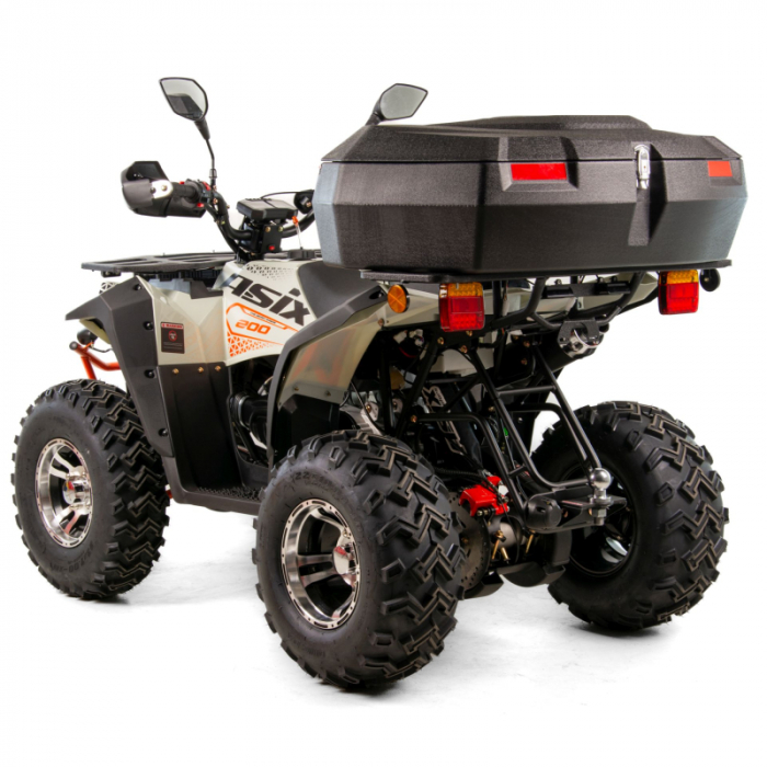 ATV Asix Magnum EEC 200cc, roti 10 inch, 1+1 viteze, cutie spate, inregistrabil T3B, culoare alb/portocaliu [3]