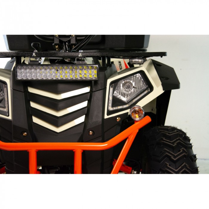 ATV Asix Magnum EEC 200cc, roti 10 inch, 1+1 viteze, cutie spate, inregistrabil T3B, culoare alb/portocaliu [4]