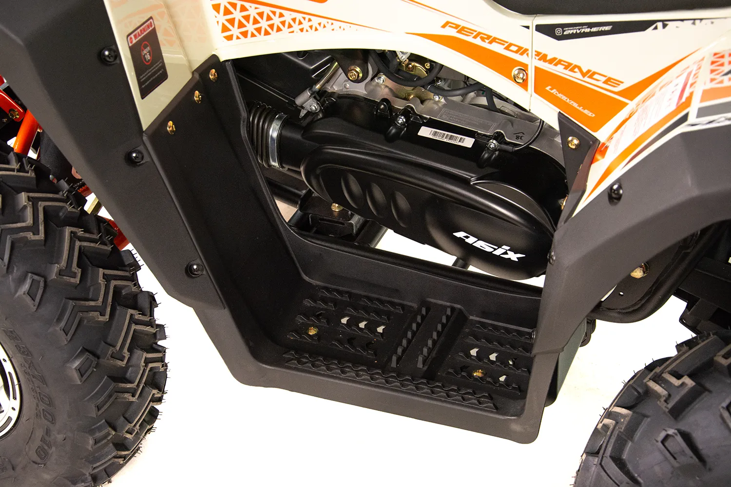 ATV Asix Magnum EEC 200cc, roti 10 inch, 1+1 viteze, cutie spate, inregistrabil T3B, culoare alb/portocaliu [11]