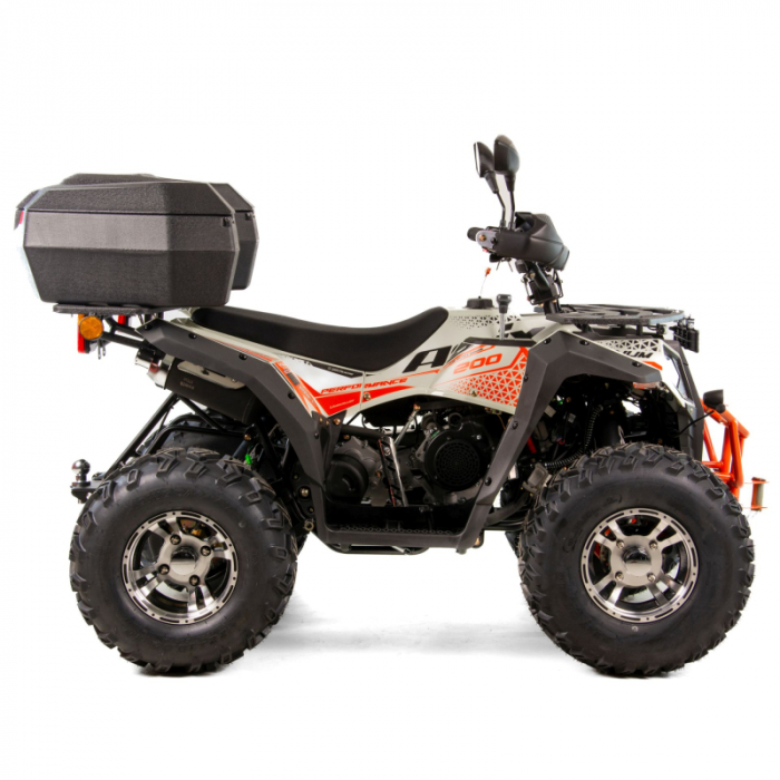 ATV Asix Magnum EEC 200cc, roti 10 inch, 1+1 viteze, cutie spate, inregistrabil T3B, culoare alb/portocaliu [2]