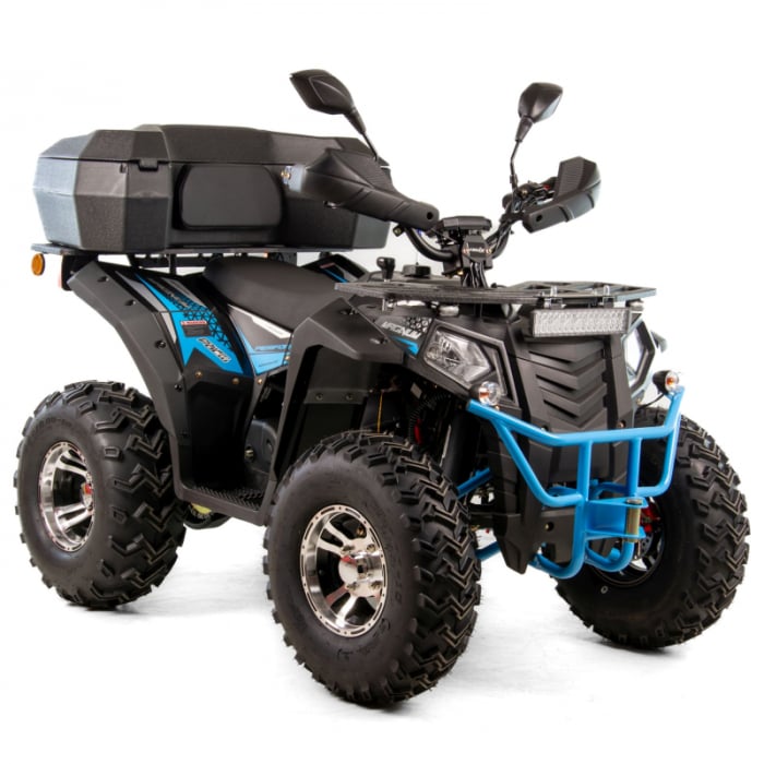 ATV Asix Magnum EEC 200cc, roti 10 inch, 1+1 viteze, cutie spate, inregistrabil T3B, culoare negru albastru