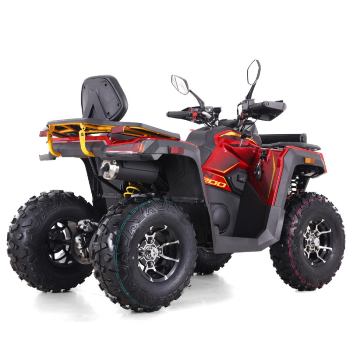 ATV Asix Tytan 200cc, roti 10 inch aluminiu, 1+1 viteze, culoare rosu/galben [4]
