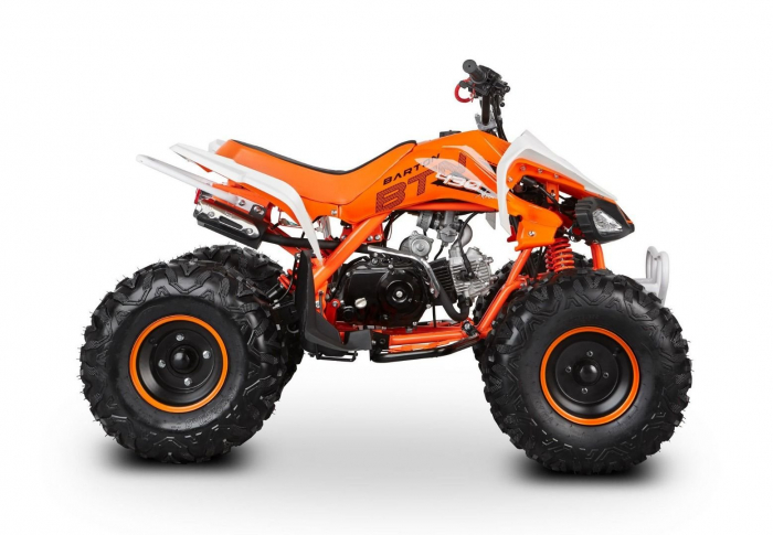 ATV Barton Rocky125cc, 4 timpi, roti de 8", culoare alb/portocaliu [2]