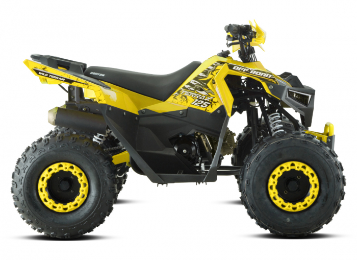 ATV Barton Terrax 125cc, 4 timpi, 3+1 viteze, roti de 8", culoare galben [2]
