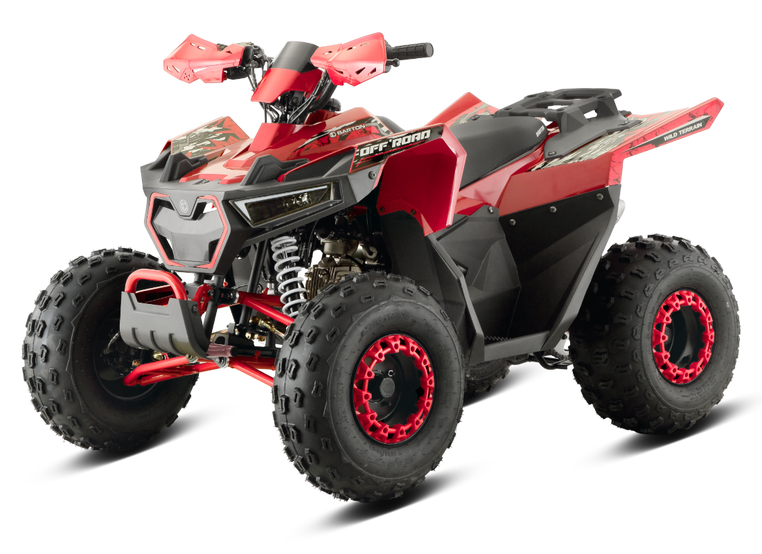 ATV Barton Terrax 125cc, 4 timpi, 3+1 viteze, roti de 8", culoare rosu [3]