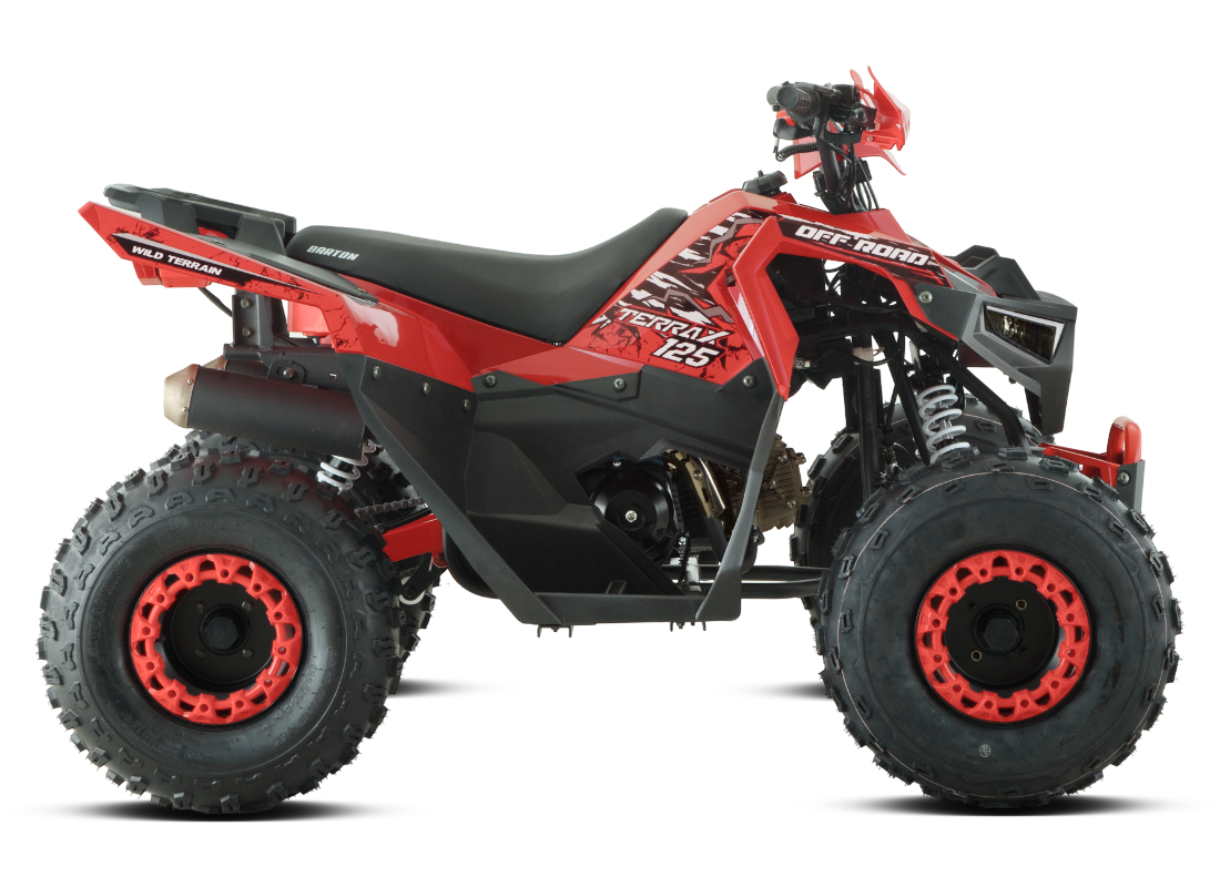 ATV Barton Terrax 125cc, 4 timpi, 3+1 viteze, roti de 8", culoare rosu [2]