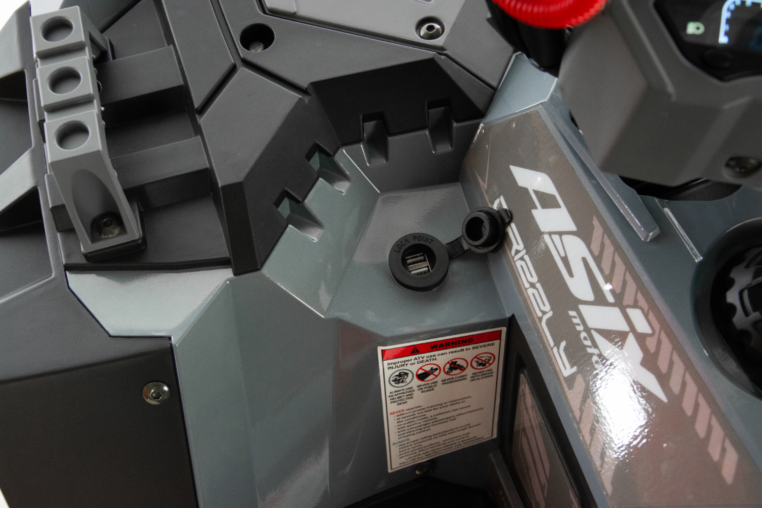 Atv copii Asix Grizzly 125cc, roti 8 inch, 3+1 viteze, culoare alb/portocaliu [20]