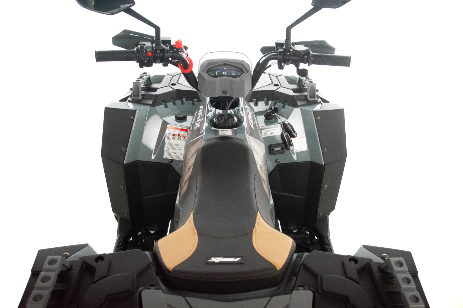 Atv copii Asix Grizzly 125cc, roti 8 inch, 3+1 viteze, culoare alb/portocaliu [33]