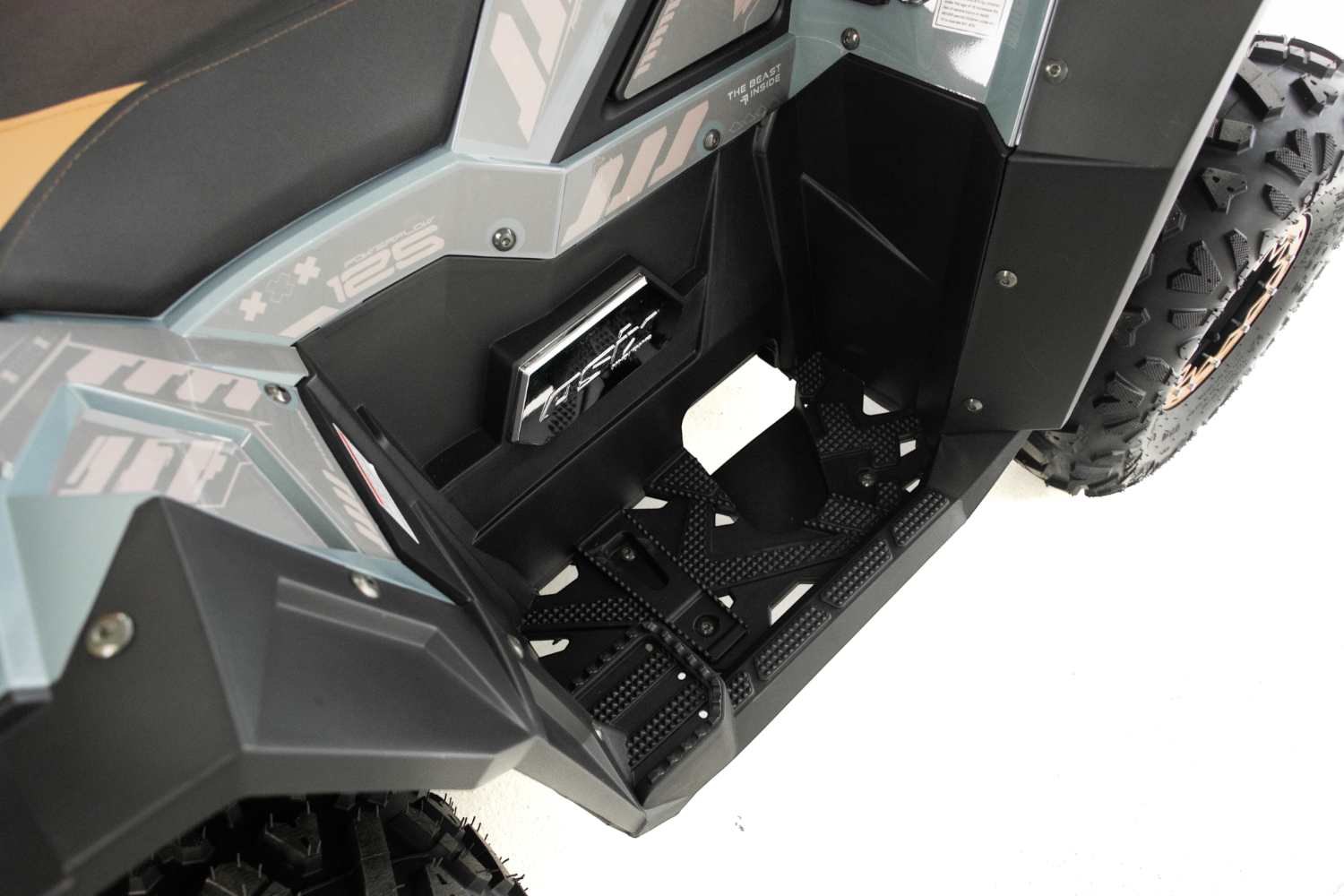 Atv copii Asix Grizzly 125cc, roti 8 inch, 3+1 viteze, culoare gri/maro [30]