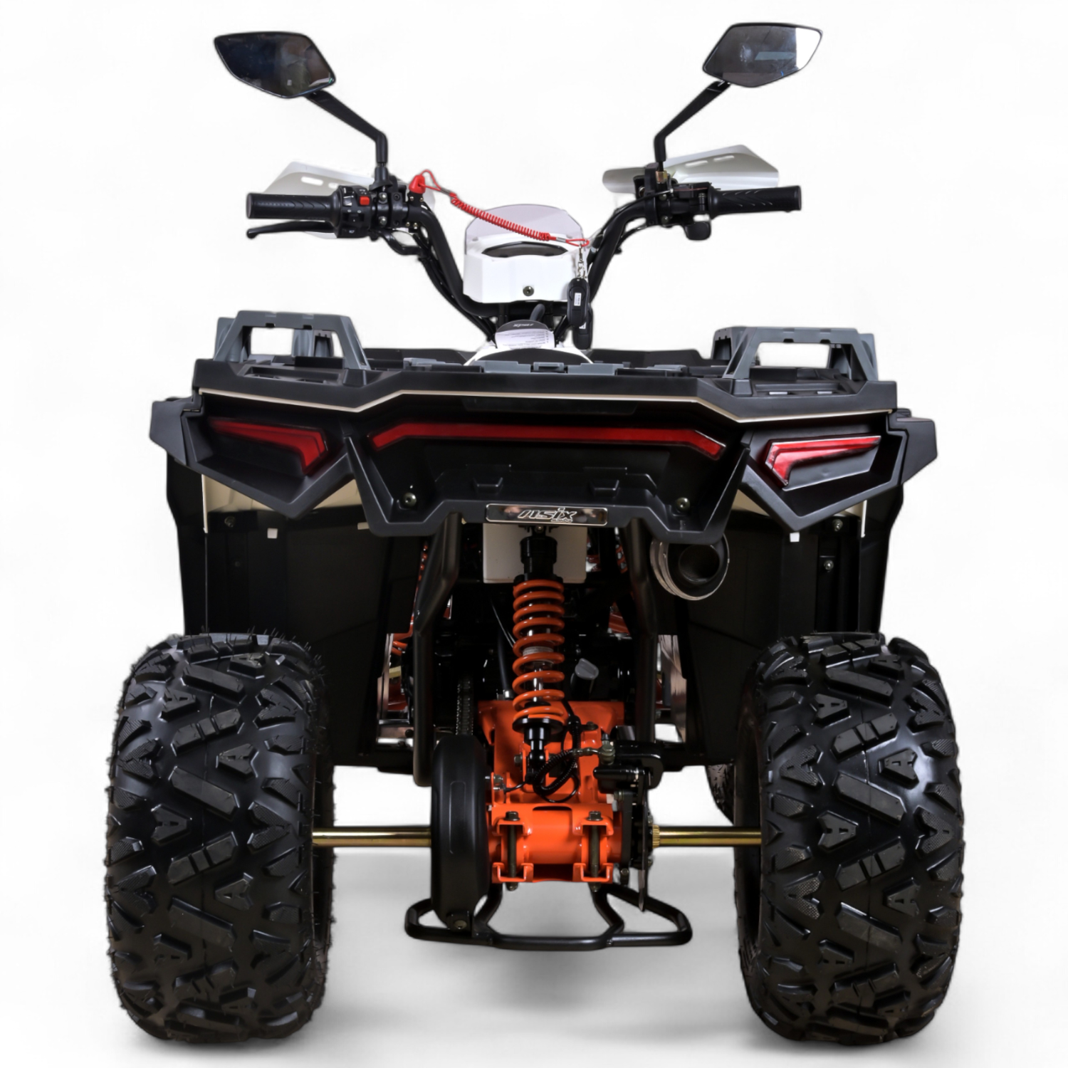 Atv copii Asix Grizzly 125cc, roti 8 inch, 3+1 viteze, culoare alb/portocaliu [8]