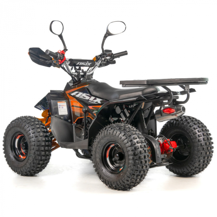 Atv copii Asix Muddy A2 110cc, roti 7 inch, 1+1 viteze, culoare negru/portocaliu [3]