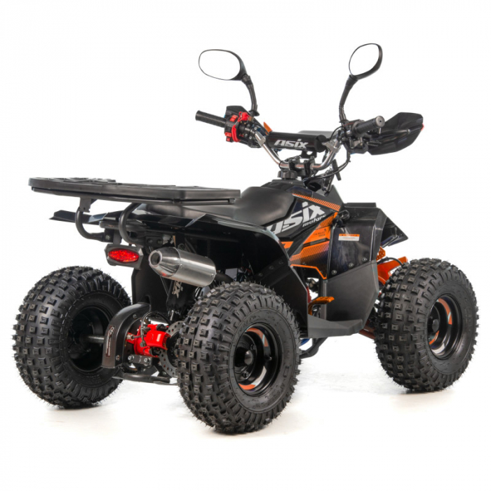 Atv copii Asix Muddy A2 110cc, roti 7 inch, 1+1 viteze, culoare negru/portocaliu [4]