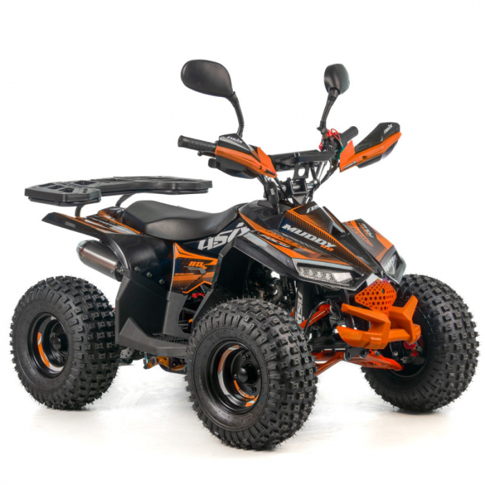 Atv copii Asix Muddy A2 110cc, roti 7 inch, 1+1 viteze, culoare negru/portocaliu [6]