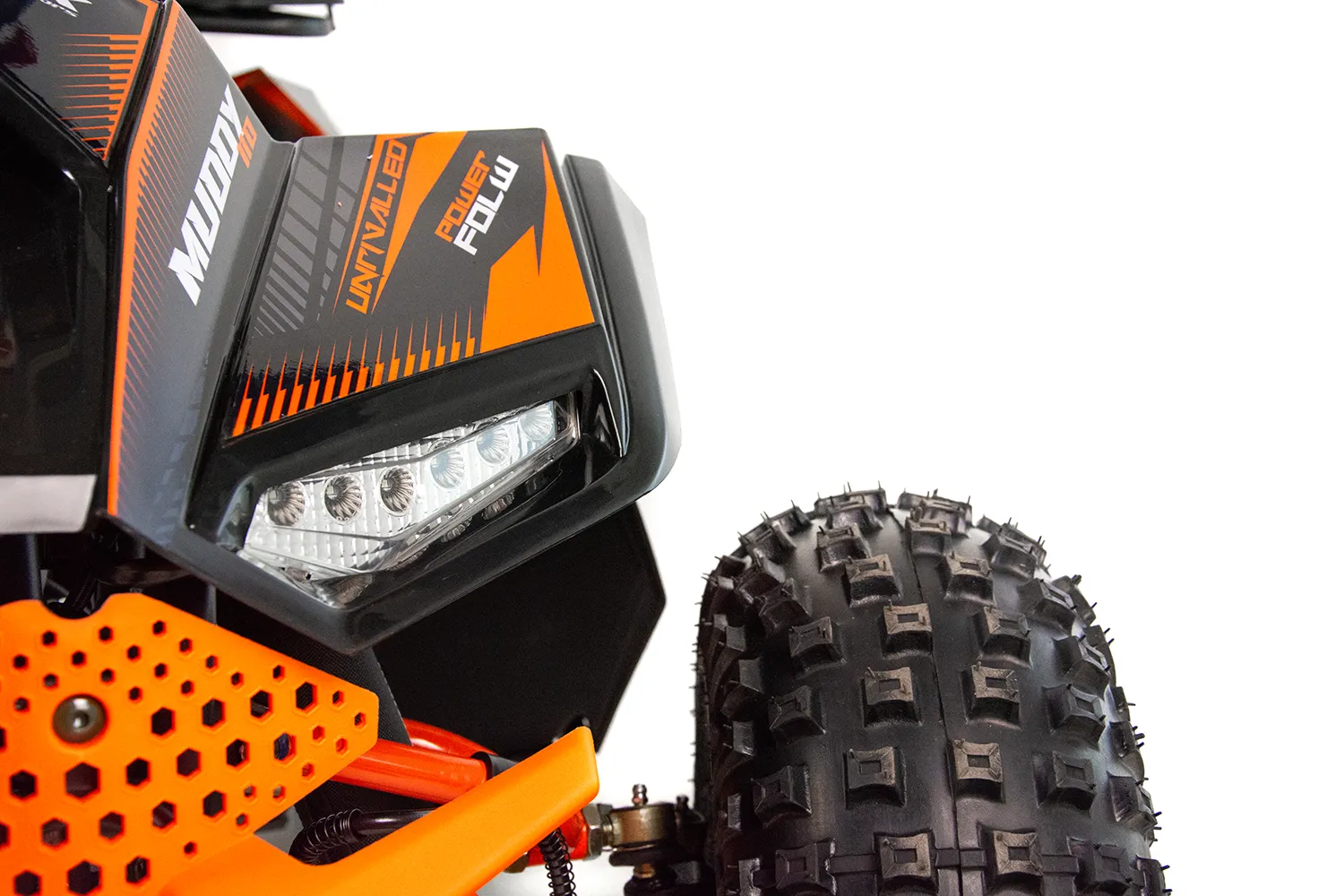 Atv copii Asix Muddy A2 110cc, roti 7 inch, 1+1 viteze, culoare negru/portocaliu [23]