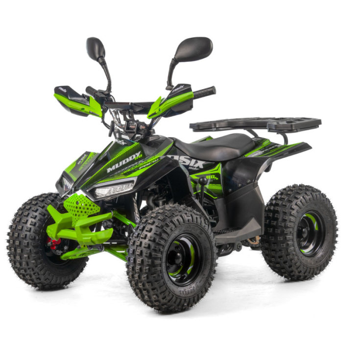 Atv copii Asix Muddy A2 110cc, roti 7 inch, 1+1 viteze, culoare negru/verde [1]