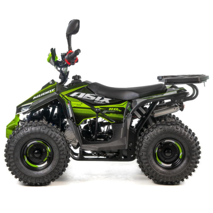 Atv copii Asix Muddy A2 110cc, roti 7 inch, 1+1 viteze, culoare negru/verde [2]