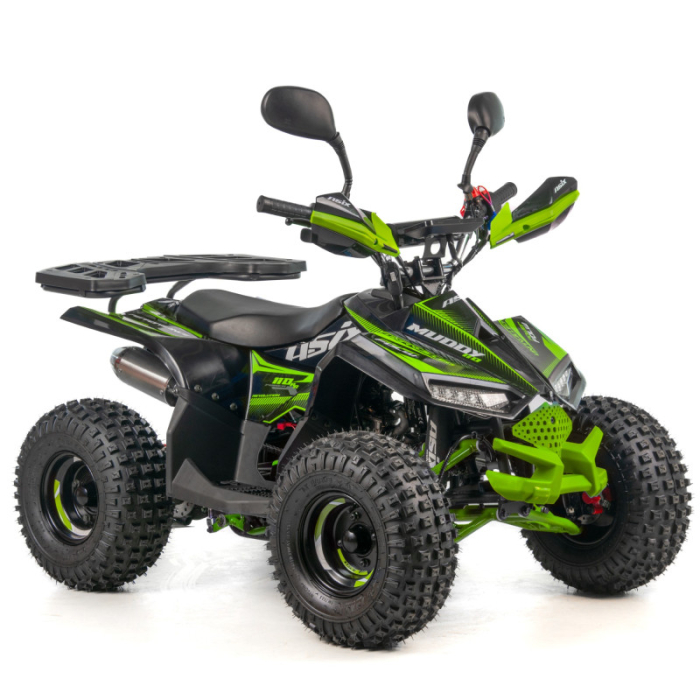 Atv copii Asix Muddy A2 110cc, roti 7 inch, 1+1 viteze, culoare negru/verde [6]
