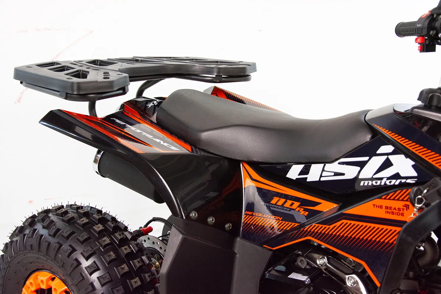 Atv copii Asix Muddy A2 110cc, roti 7 inch, 1+1 viteze, culoare negru/verde [22]