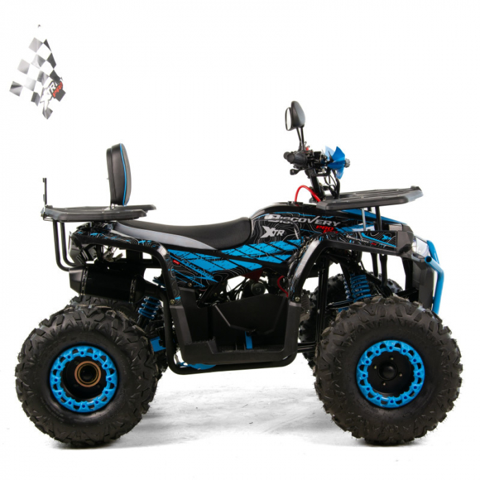 Atv copii XTR 018/8 Pro Discovery, roti 8 inch, 125cc, 4 timpi, 3+1, pornire electrica, culoare negru/albastru [2]