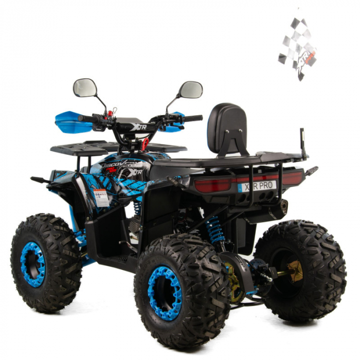Atv copii XTR 018/8 Pro Discovery, roti 8 inch, 125cc, 4 timpi, 3+1, pornire electrica, culoare negru/albastru [4]