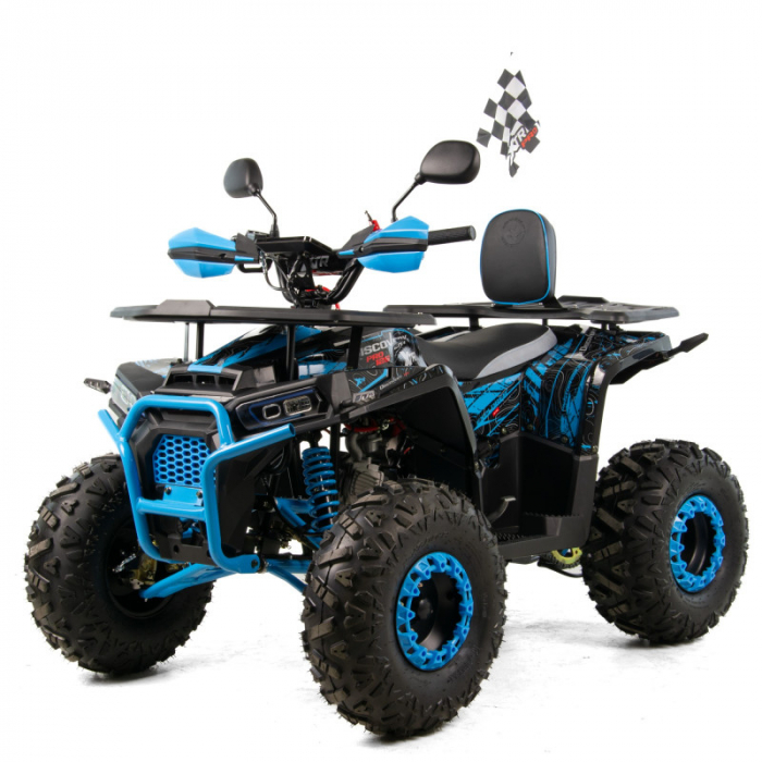 Atv copii XTR 018/8 Pro Discovery, roti 8 inch, 125cc, 4 timpi, 3+1, pornire electrica, culoare negru/albastru [6]
