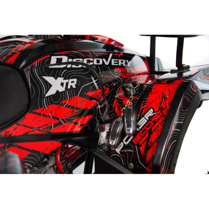 Atv copii XTR 018/8 Pro Discovery, roti 8 inch, 125cc, 4 timpi, 3+1, pornire electrica, culoare negru/albastru [13]