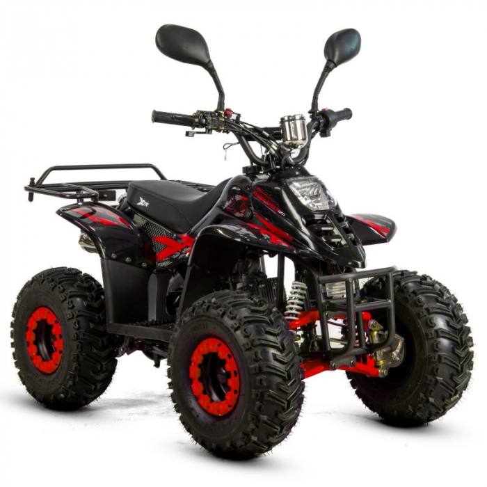 Atv copii XTR 001 big foot, roti 7 inch, 125cc, 4 timpi, 1+1, culoare negru/rosu [6]
